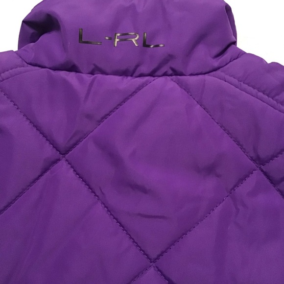 Lauren Ralph Lauren Purple Quilted Vest, Size Sm - Picture 5 of 10